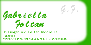 gabriella foltan business card